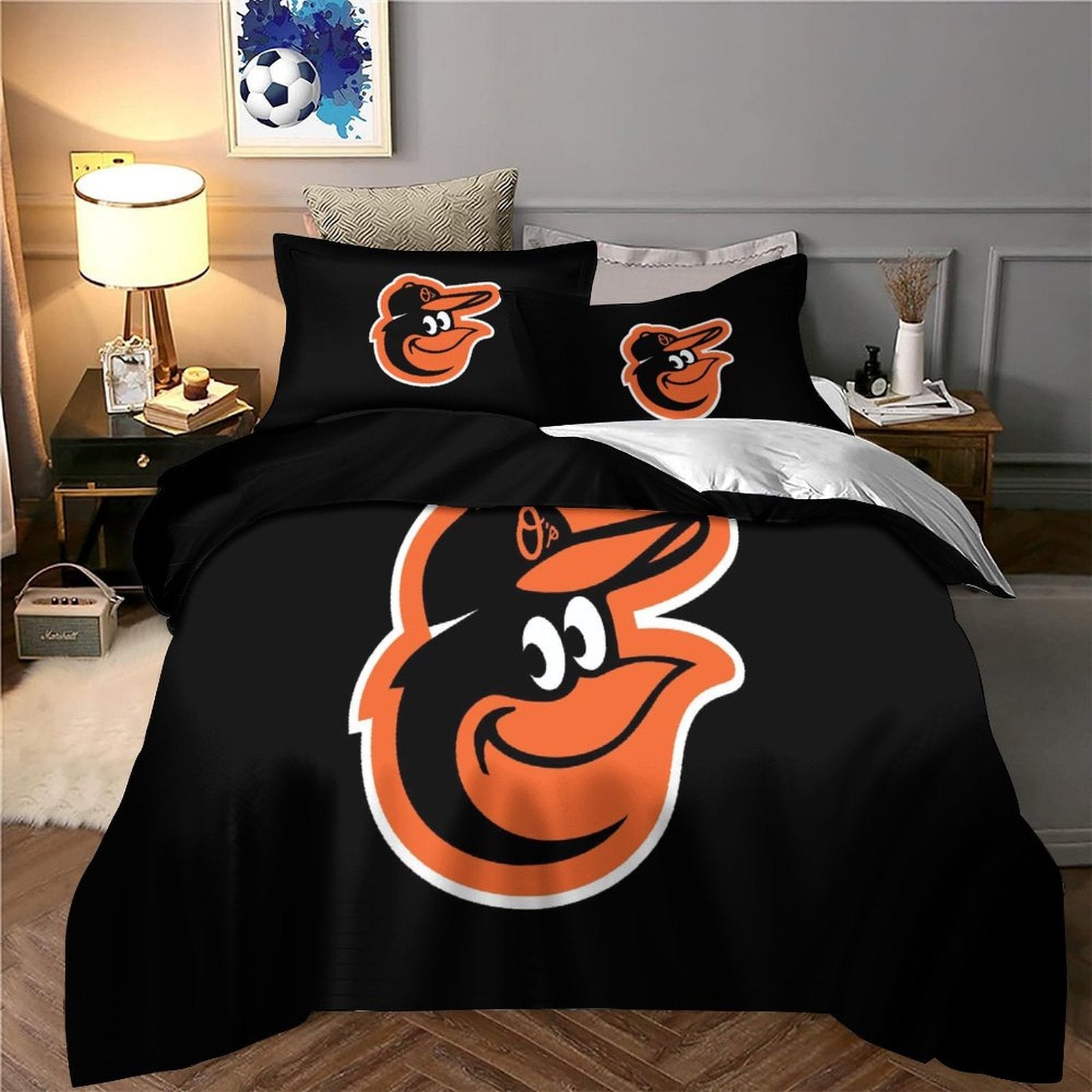 Juego de cama Baltimore Orioles con funda de edredón y relleno
