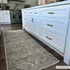 Alfombra lavable de pelo plano beige Barny