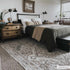 Alfombra lavable de pelo plano beige Barny