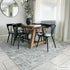 Alfombra lavable de pelo plano Barny Sage