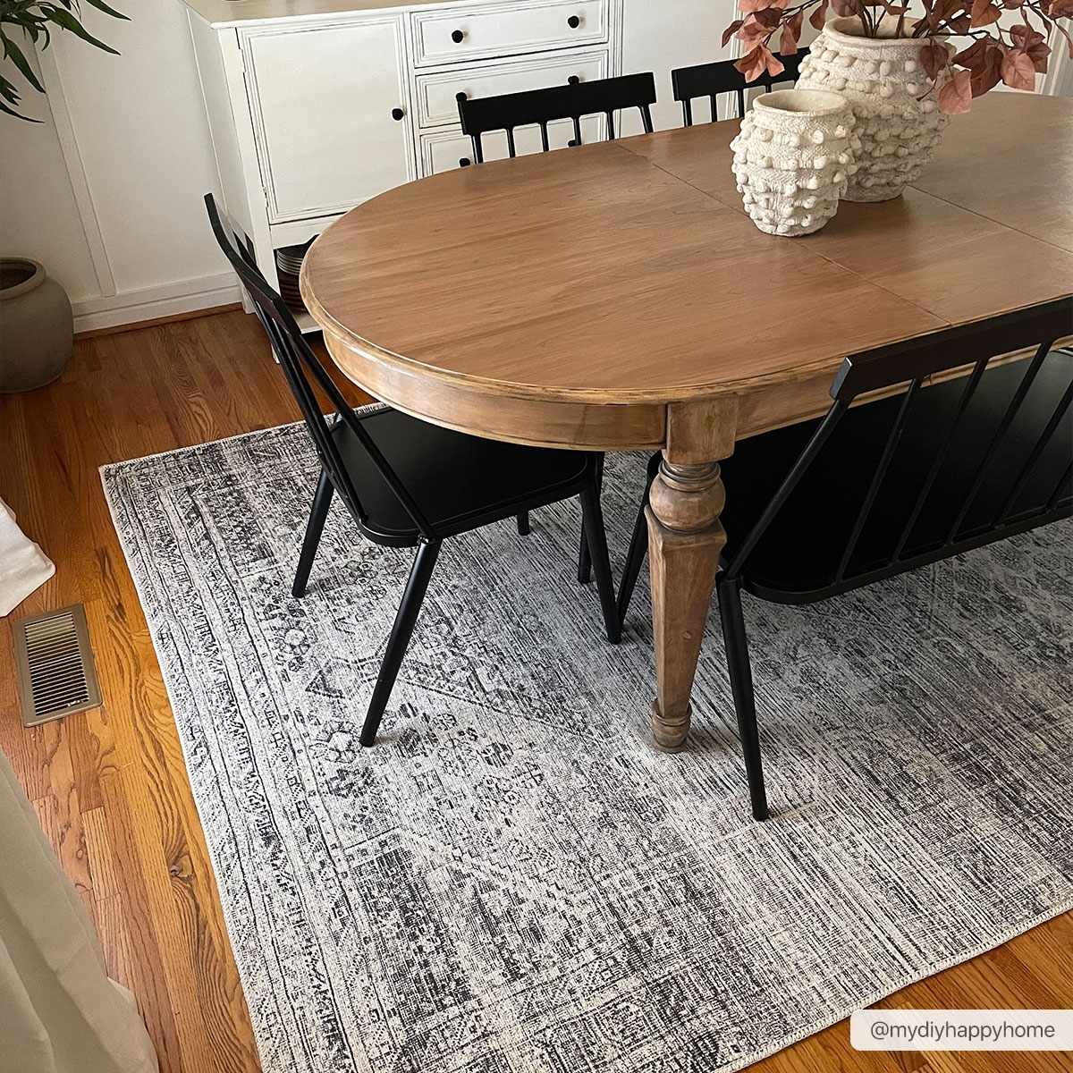 Alfombra lavable de pelo plano gris Barny