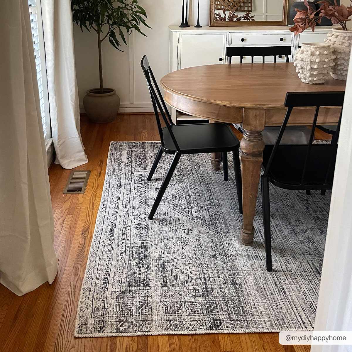 Alfombra lavable de pelo plano gris Barny