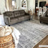 Alfombra lavable de pelo plano gris Barny