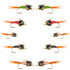 Basics Collection - Bead Head Copper John Assortment - 10 Wet Flies - 5 Patterns - Hook Sizes 14, 16, 18