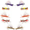 Basics Collection - Chernobyl Ant Foam Dry Fly Assortment - 10 Dry Fishing Grasshopper Flies - 5 Patterns - Hook Size 10