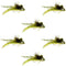 Deer Hair Diver 6 Flies Hook Size 4 - Swimming Frog Bass Fly Fishing Bug Wide Gape Bass Hooks With Weed Guard