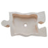 Lavabo de baño con forma de rompecabezas de travertino beige de piedra natural sobre tocador