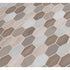 Mosaico hexagonal de mármol pulido Bellagio Blend, alargado, de 11,63" x 12", montado en malla - Colección MSI