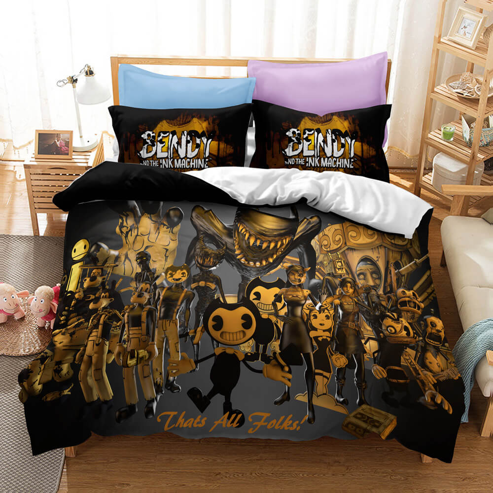 Bendy And The Ink Machine Cosplay Bedding Set Quilt Cover Without Filler