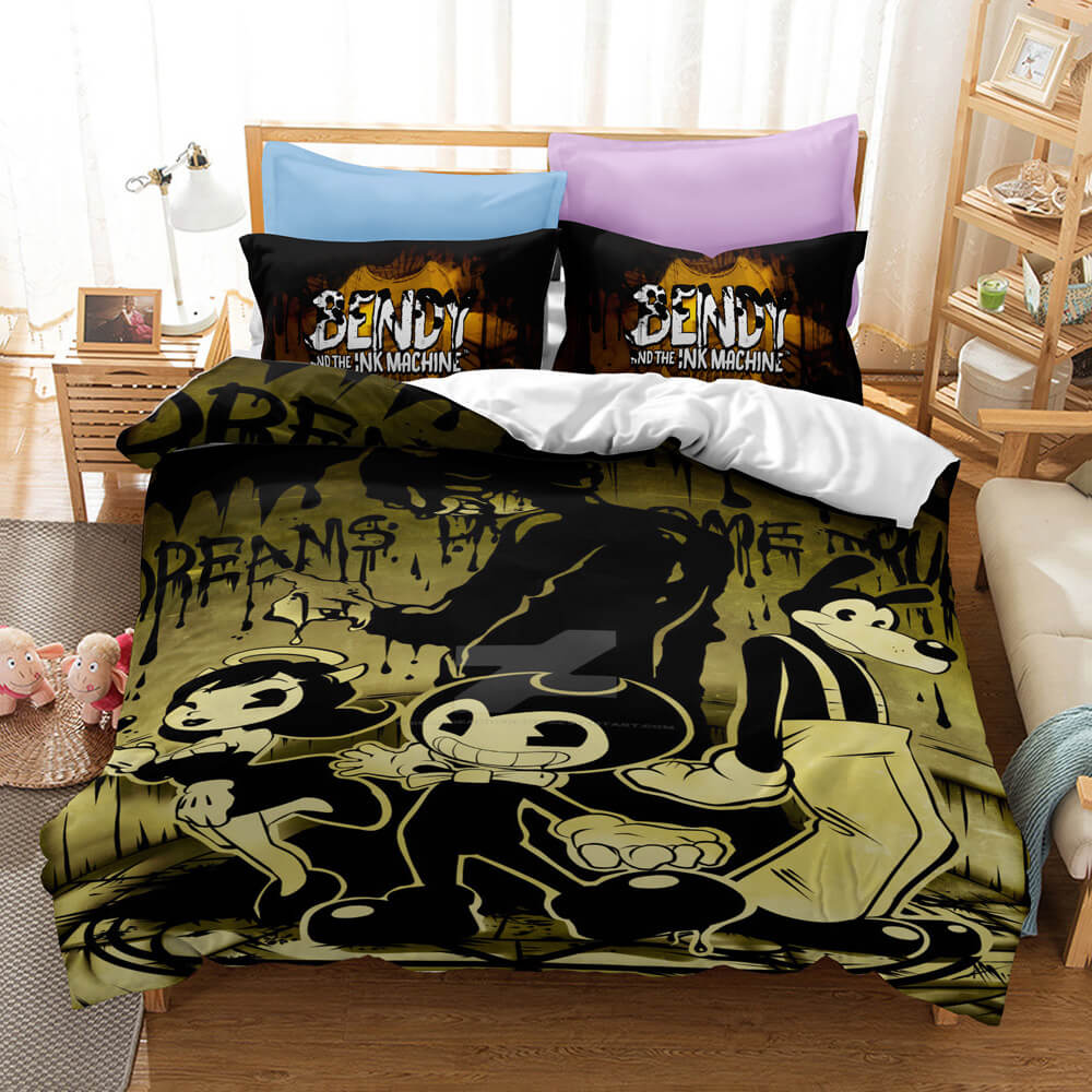 Bendy And The Ink Machine Cosplay Bedding Set Quilt Cover Without Filler