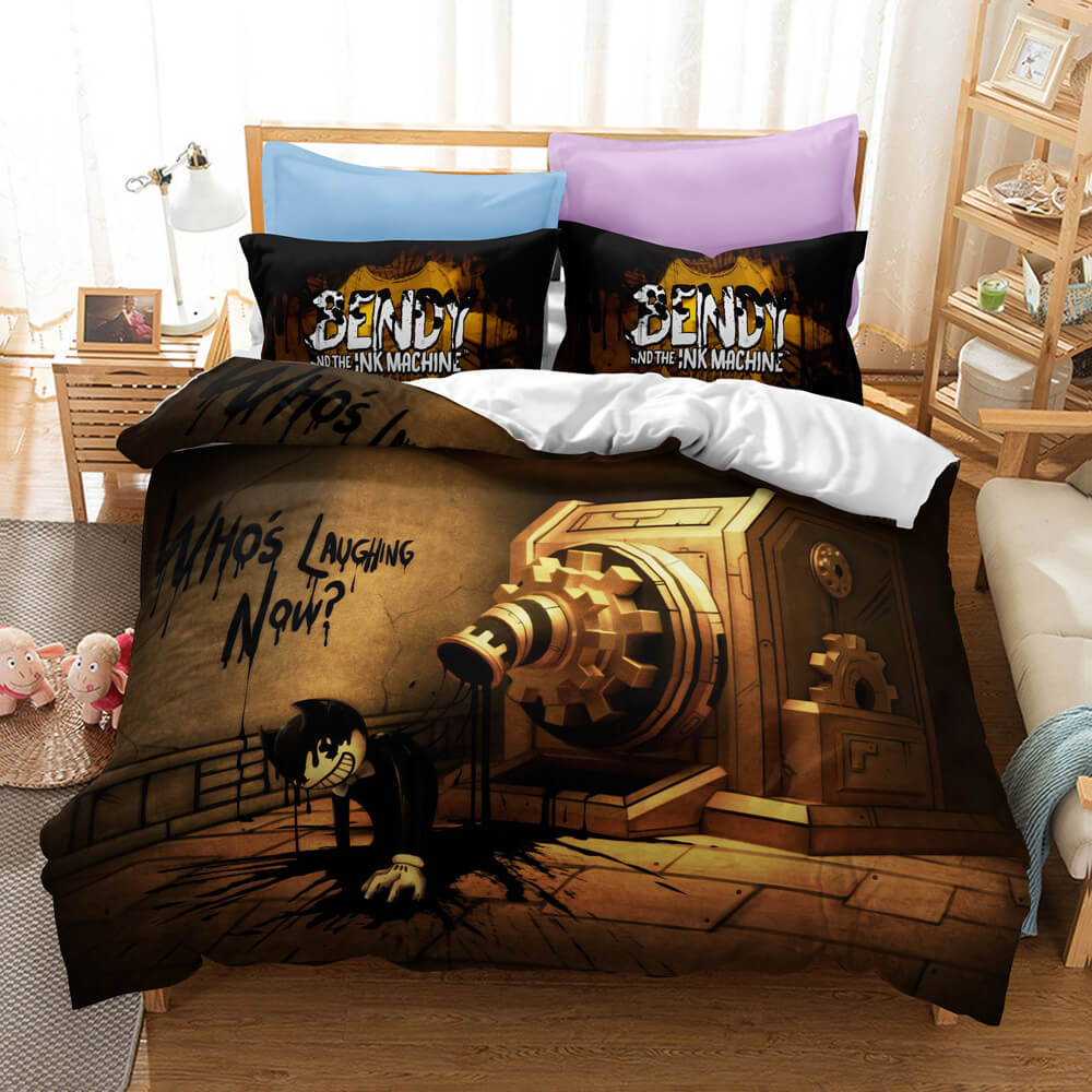 Bendy And The Ink Machine Cosplay Bedding Set Quilt Cover Without Filler