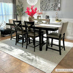 Alfombra lavable color crema Beren