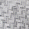 Mosaico de mármol pulido Bergamo Herringbone de 29,5 x 29,5 cm, montado en malla - Colección MSI