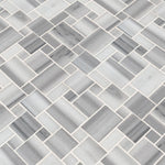 Mosaico de mármol pulido Bergamo Magic Pattern de 30,5 x 30,5 cm, montado en malla - Colección MSI