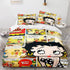 Juego de cama Betty Boop, funda de edredón, juegos de cama