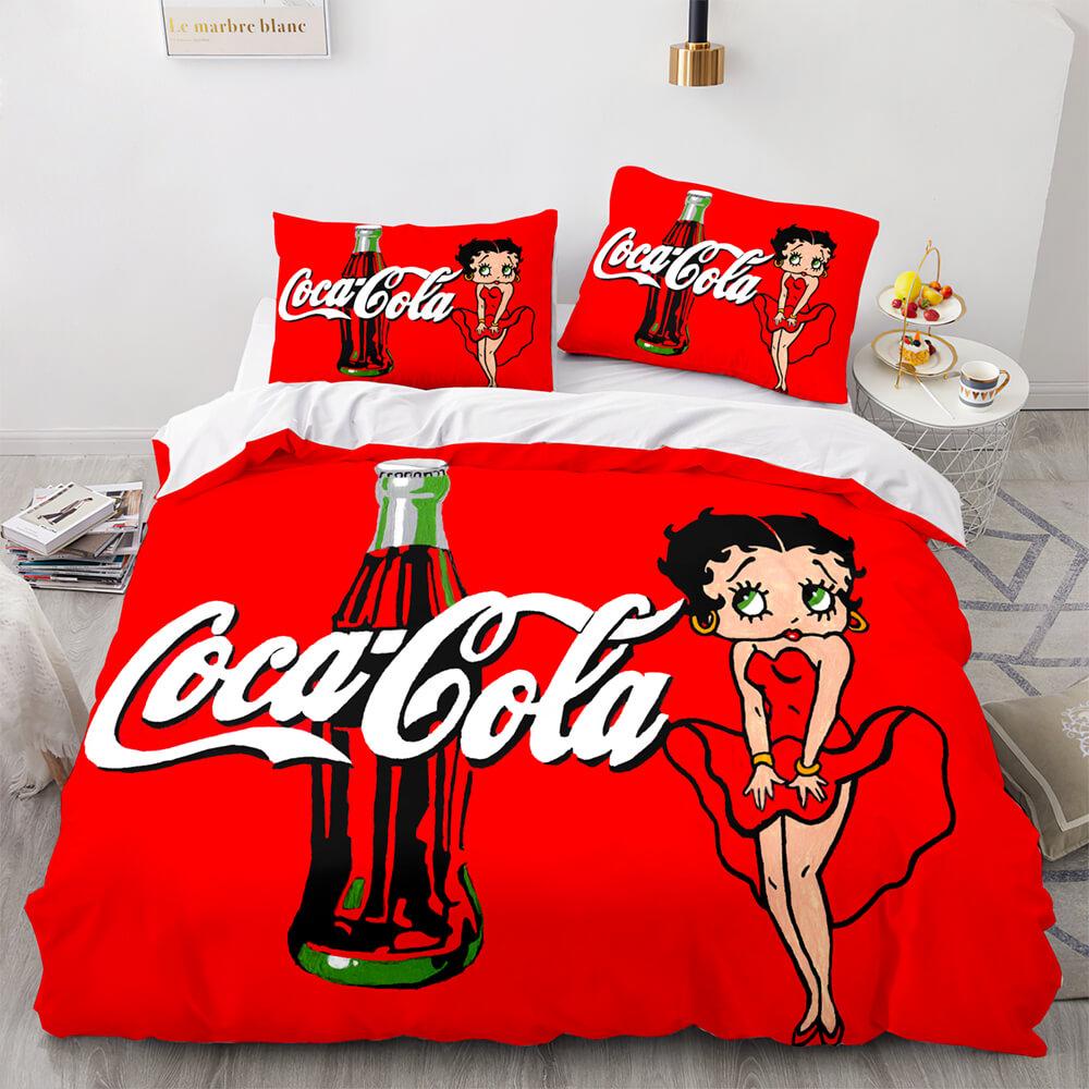Juego de cama Betty Boop, funda de edredón, juegos de cama