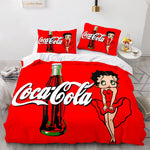 Juego de cama Betty Boop, funda de edredón, juegos de cama