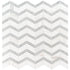 Mosaico de mármol pulido Bianco Dolomite Chevron de 30,5 x 30,5 cm, montado en malla - Colección MSI