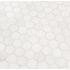 Mosaico hexagonal de mármol pulido Bianco Dolomite de 29,5 x 30,5 cm, montado en malla, colección MSI