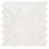 Mosaico hexagonal de mármol pulido Bianco Dolomite de 29,5 x 30,5 cm, montado en malla, colección MSI