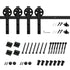 Big Spoke Wheel Roller Sliding Barn Door Hardware Kit (No Door)