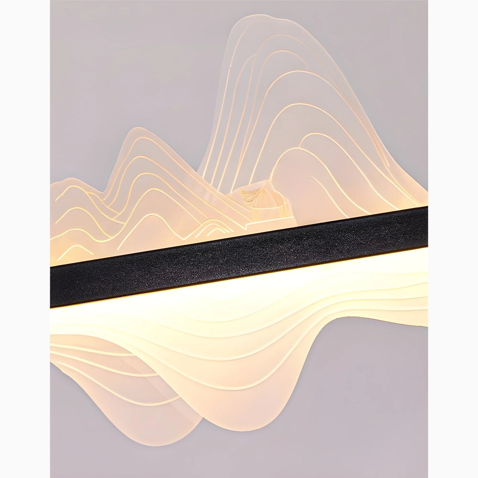 Lámpara de pared LED de diseño original impermeable para exteriores de aluminio negro para jardín