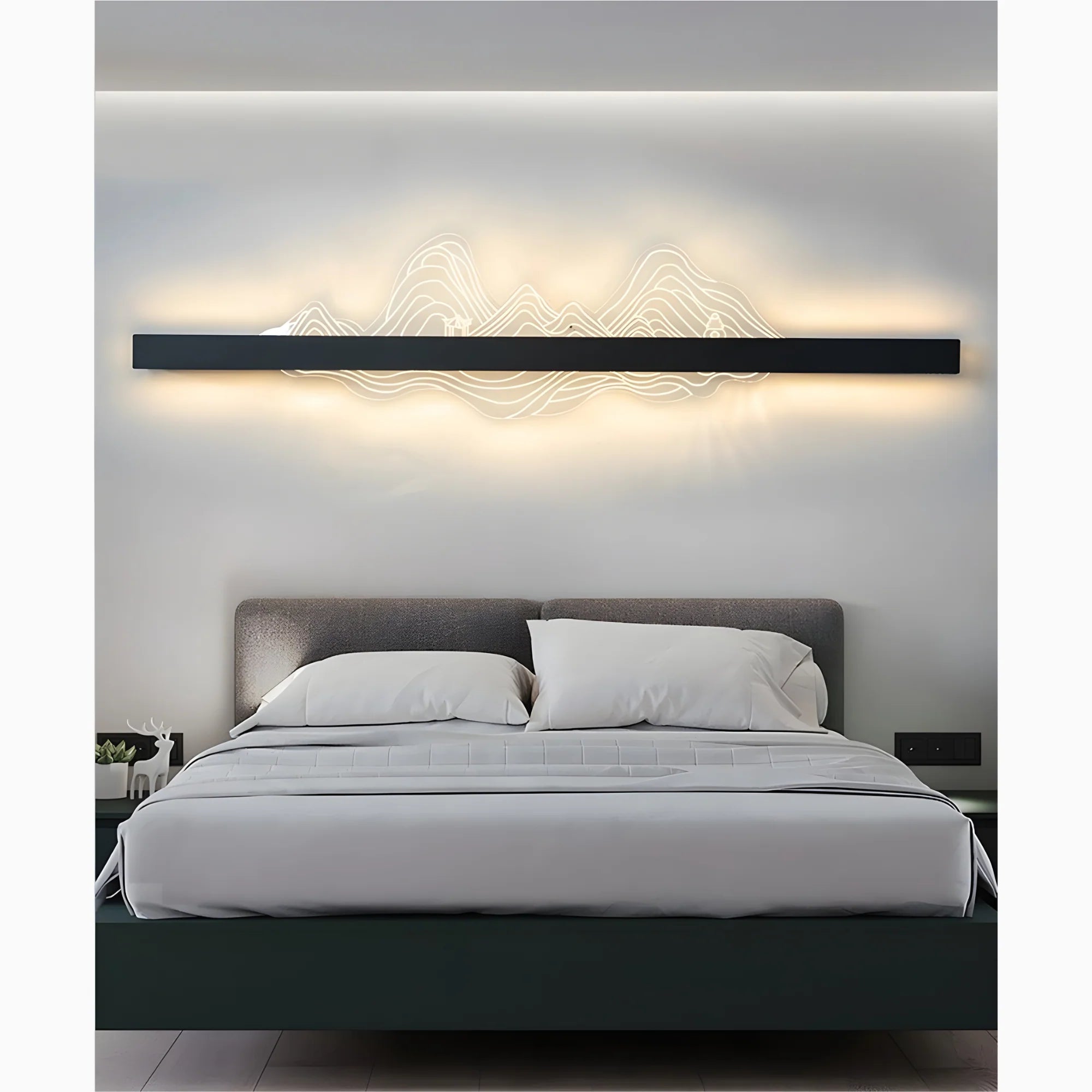 Lámpara de pared LED de diseño original impermeable para exteriores de aluminio negro para jardín