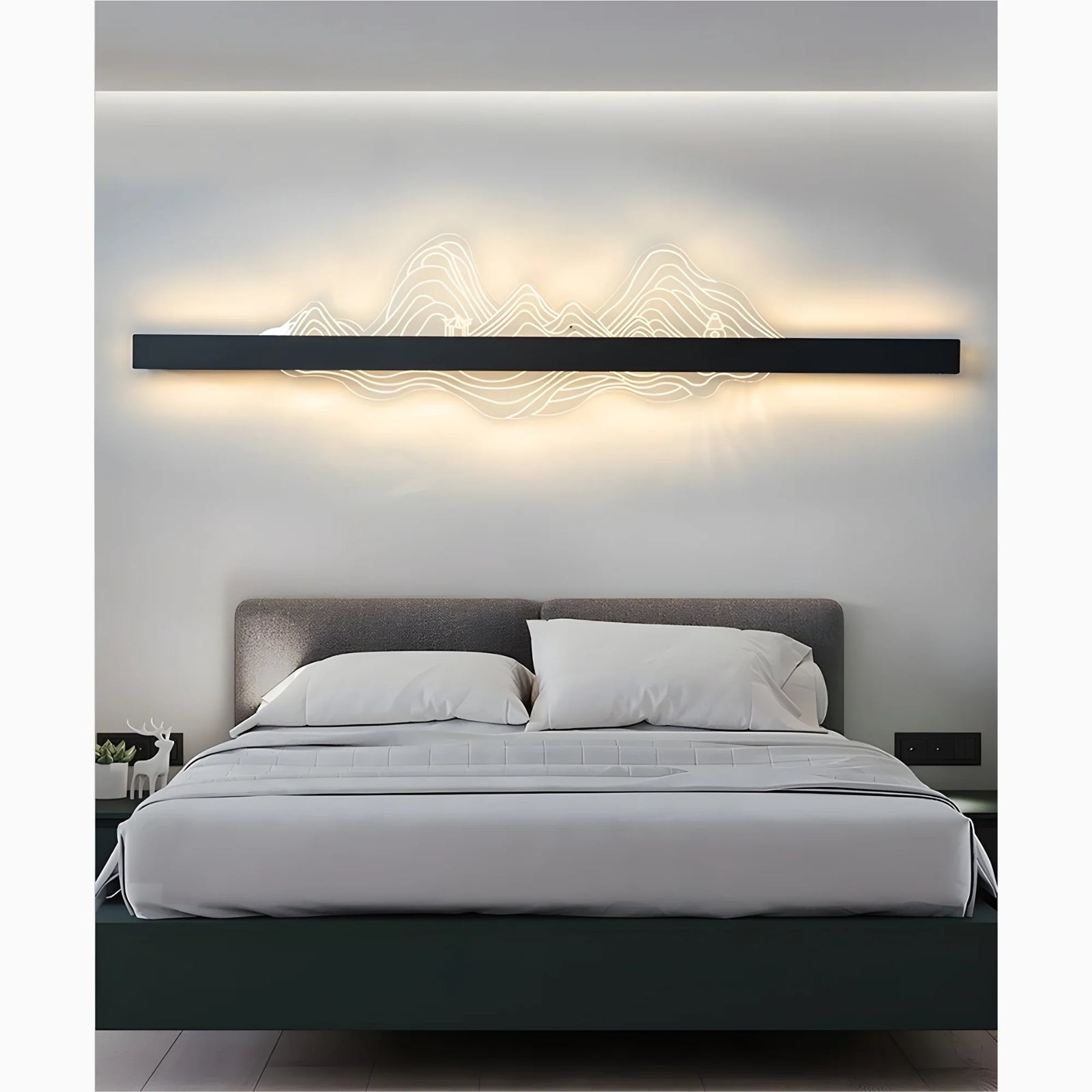 Lámpara de pared LED de diseño original impermeable para exteriores de aluminio negro para jardín