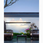 Lámpara de pared LED de diseño original impermeable para exteriores de aluminio negro para jardín