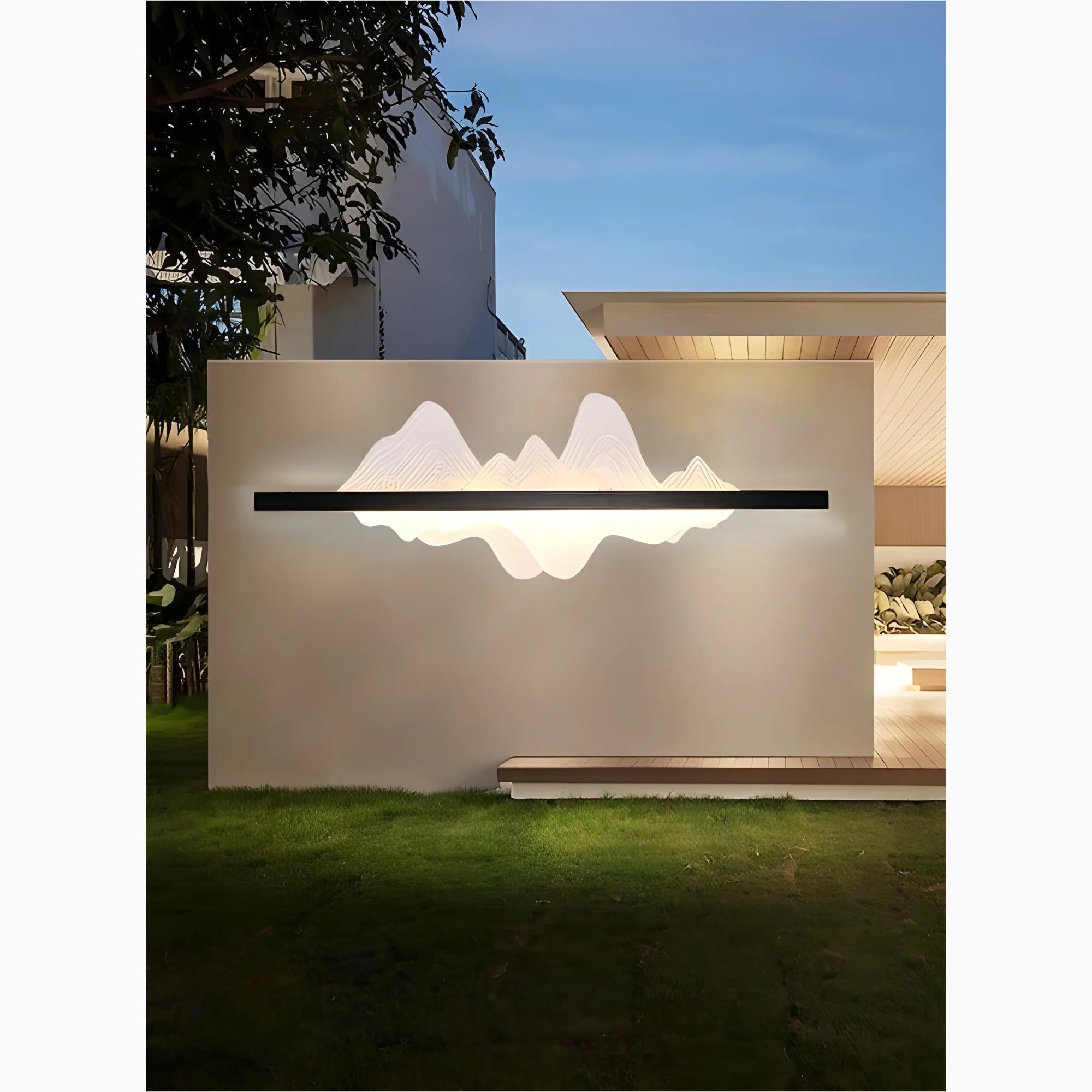 Lámpara de pared LED de diseño original impermeable para exteriores de aluminio negro para jardín