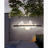 Lámpara de pared LED de diseño original impermeable para exteriores de aluminio negro para jardín