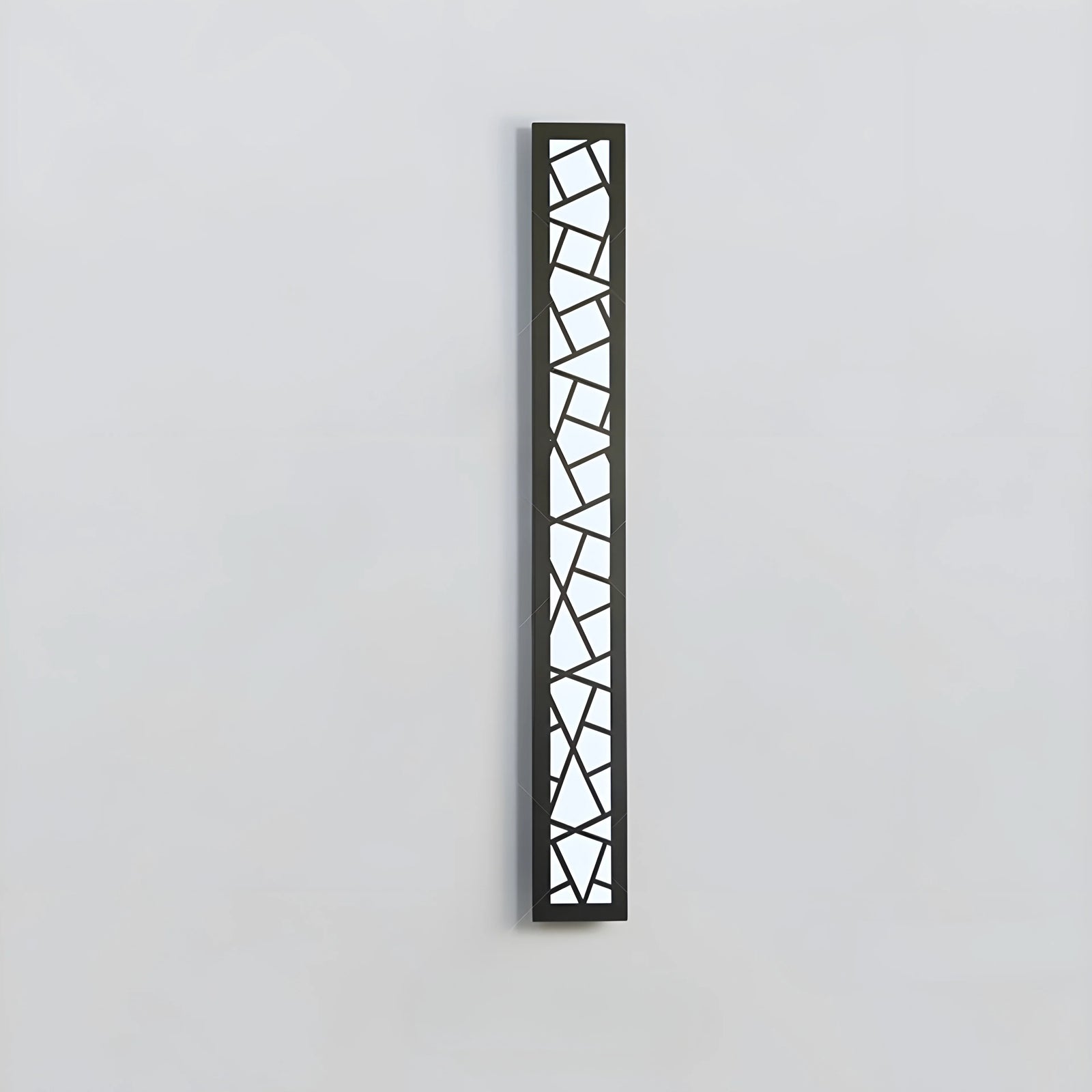 Lámpara de pared LED alta de aluminio resistente al agua para exteriores con diseño creativo negro para villa