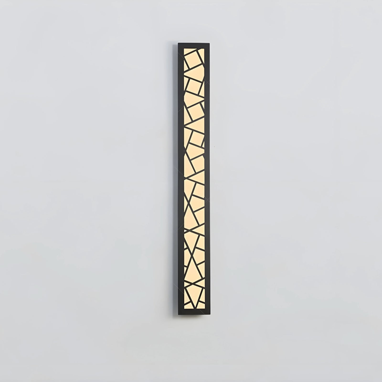 Lámpara de pared LED alta de aluminio resistente al agua para exteriores con diseño creativo negro para villa