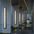 Lámpara de pared LED alta de aluminio resistente al agua para exteriores con diseño creativo negro para villa