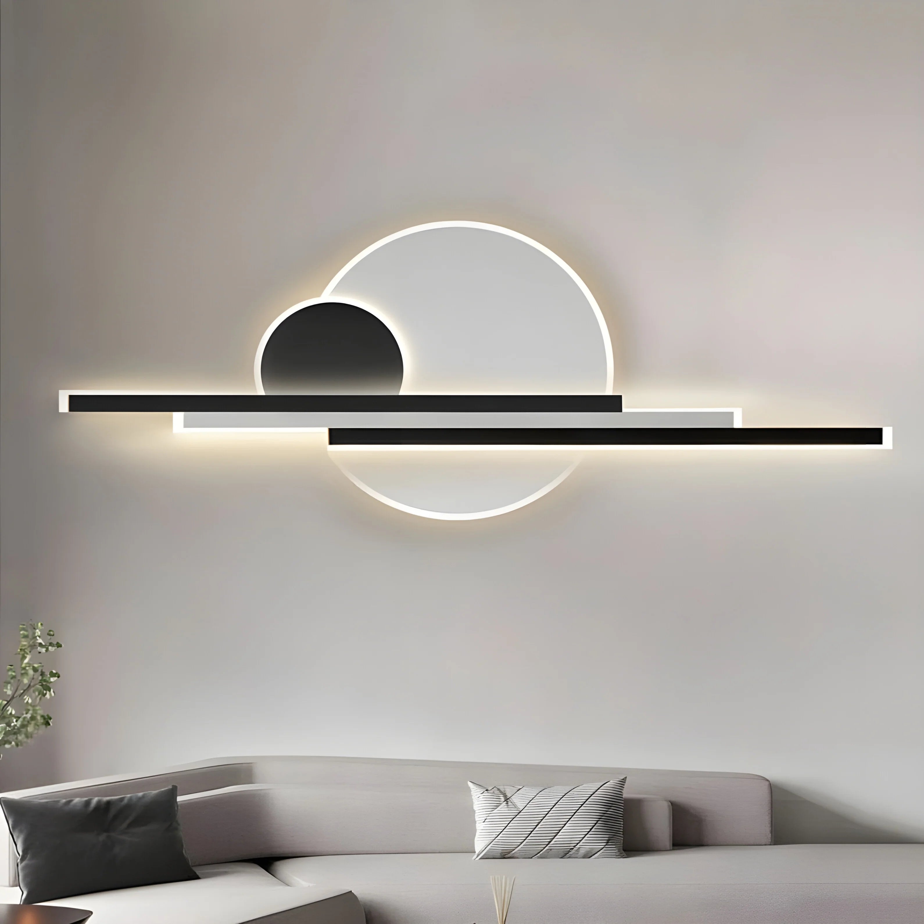 Lámpara de pared LED de aluminio impermeable para exteriores moderna negra/dorada para jardín