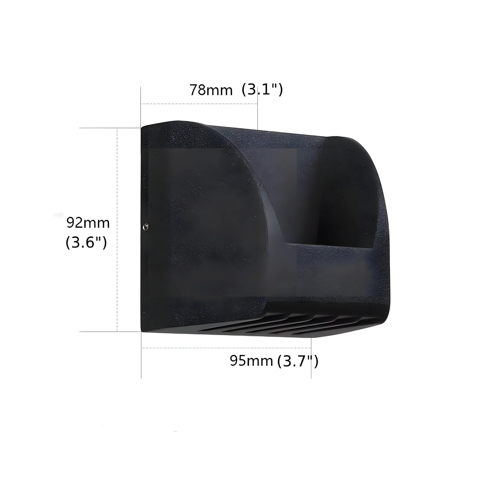 Aplique de pared LED de aluminio negro moderno e impermeable para exteriores, ideal para jardín y patio.