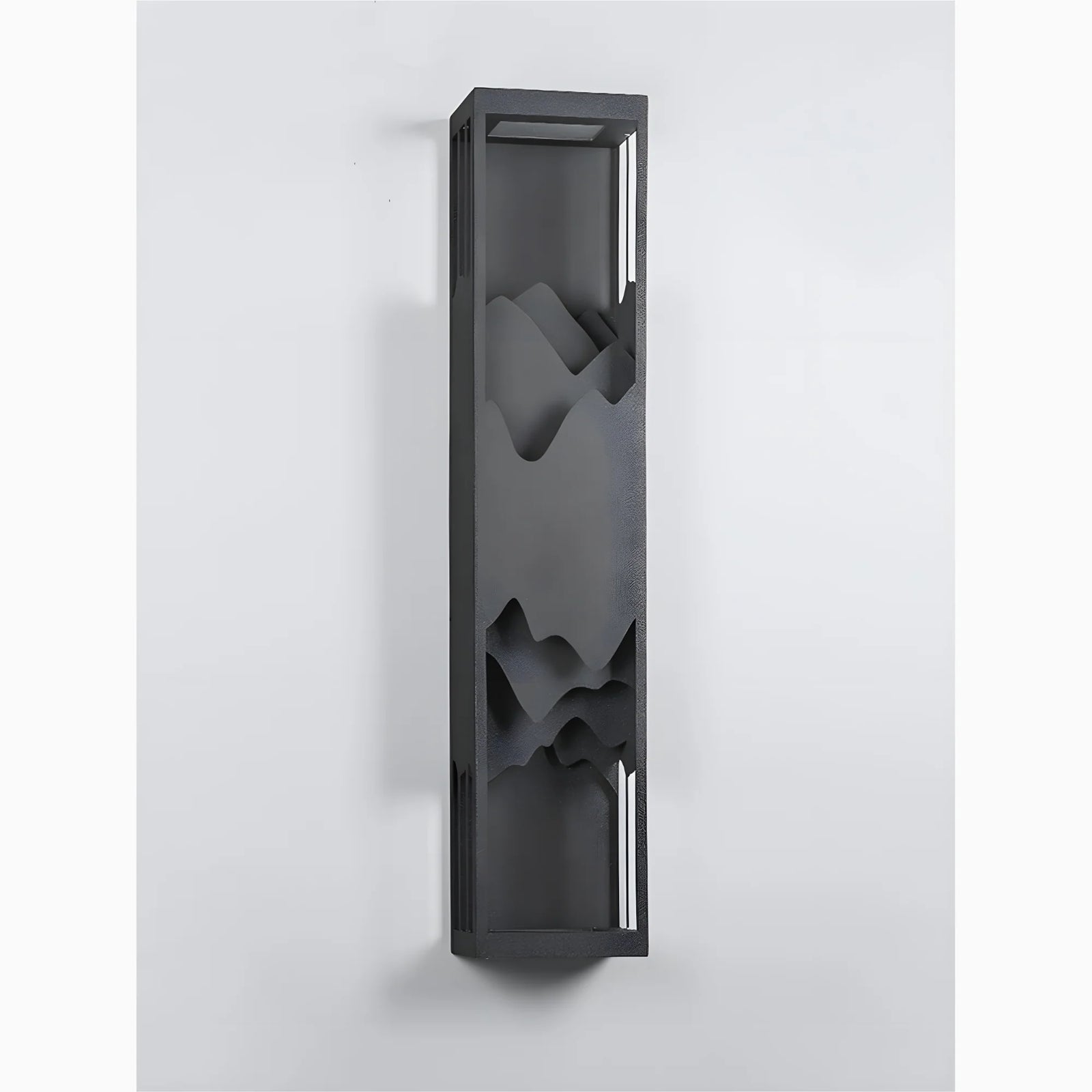 Aplique de pared impermeable de diseño original para exteriores, color negro, para jardín y patio