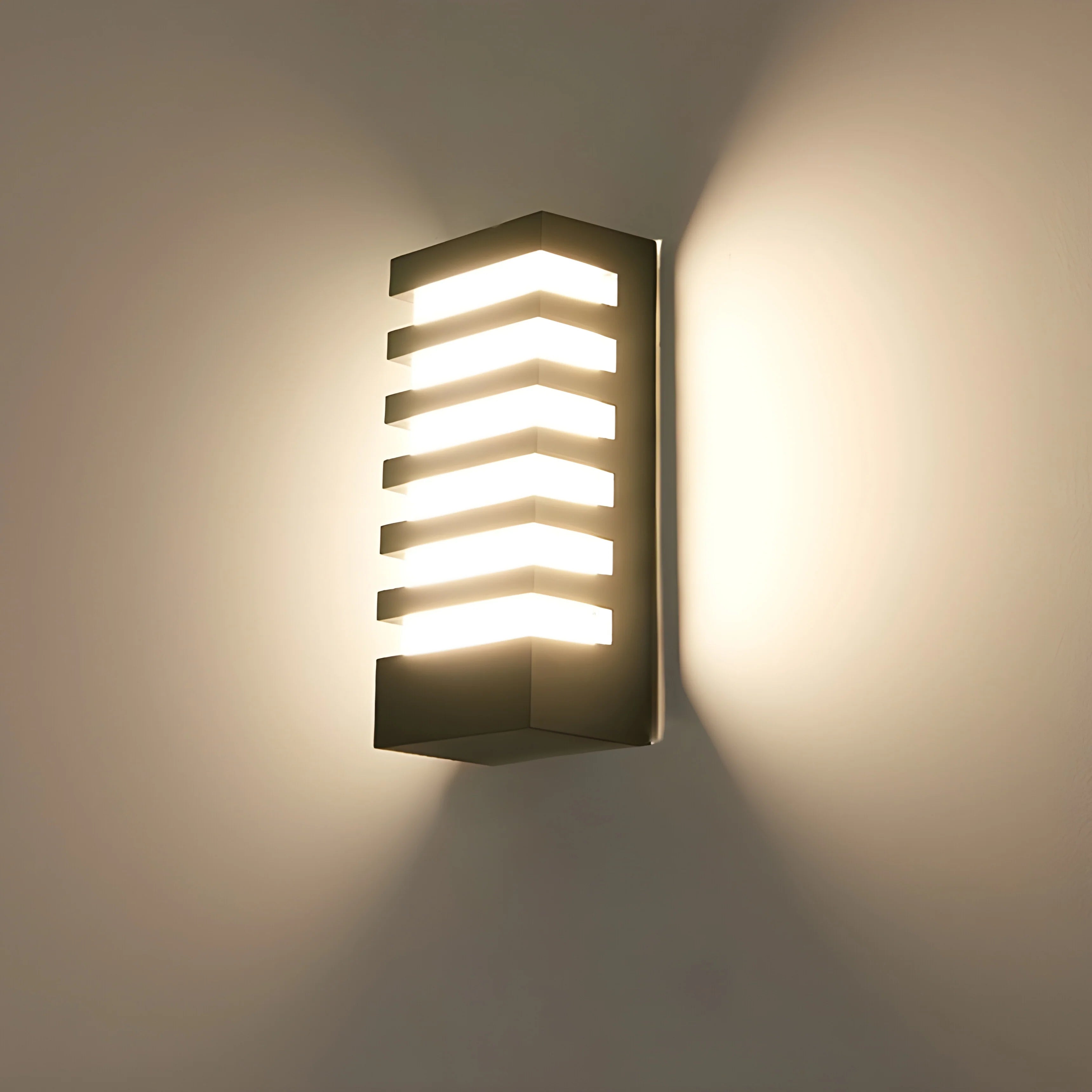 Aplique de pared LED de aluminio resistente al agua para exteriores, color negro, para porche y jardín