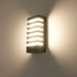 Aplique de pared LED de aluminio resistente al agua para exteriores, color negro, para porche y jardín