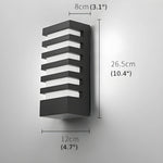 Aplique de pared LED de aluminio resistente al agua para exteriores, color negro, para porche y jardín