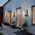 Aplique de pared LED de aluminio resistente al agua para exteriores, color negro, para porche y jardín