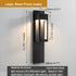 Aplique de pared LED de aluminio para exteriores, resistente al agua, color negro y bronce, con sensor de movimiento