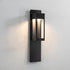 Aplique de pared LED de aluminio para exteriores, resistente al agua, color negro y bronce, con sensor de movimiento