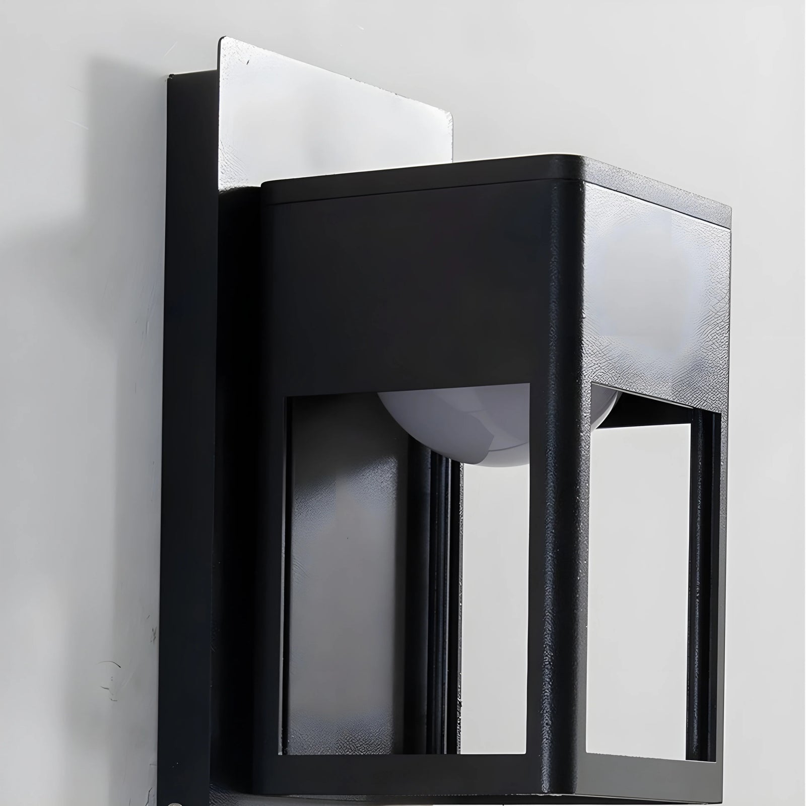 Aplique de pared LED de aluminio para exteriores, resistente al agua, color negro y bronce, con sensor de movimiento
