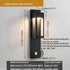 Aplique de pared LED de aluminio para exteriores, resistente al agua, color negro y bronce, con sensor de movimiento