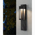 Aplique de pared LED de aluminio para exteriores, resistente al agua, color negro y bronce, con sensor de movimiento