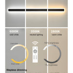Lámpara de pared LED impermeable para exteriores negra con modelo de control por aplicación