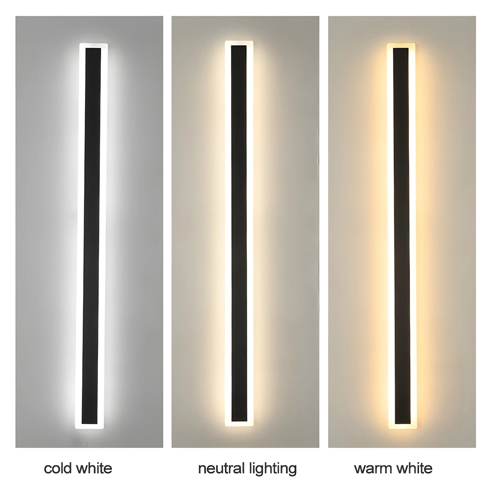 Lámpara de pared LED de aluminio alta, resistente al agua, para exteriores, color negro, blanco y dorado, para jardín