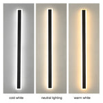 Lámpara de pared LED de aluminio alta, resistente al agua, para exteriores, color negro, blanco y dorado, para jardín