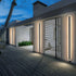 Lámpara de pared LED de aluminio alta, resistente al agua, para exteriores, color negro, blanco y dorado, para jardín